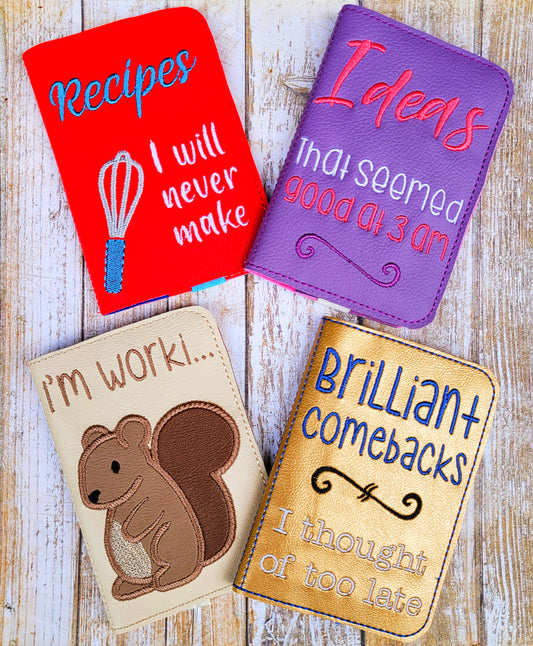 Embroidered Notebook Covers