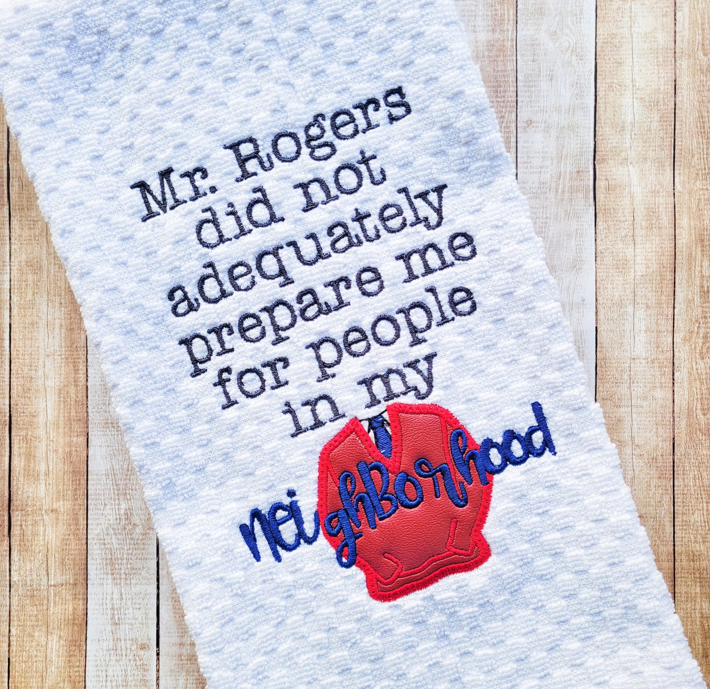 Embroidered Neighborhood Kitchen Towel