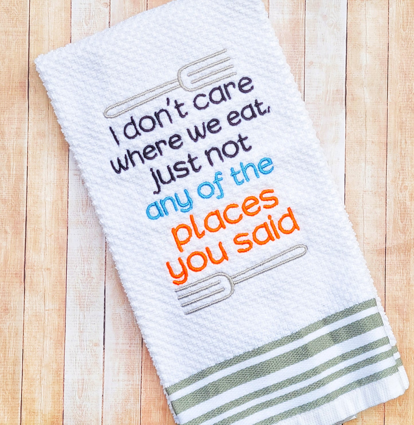 Embroidered Kitchen Towel