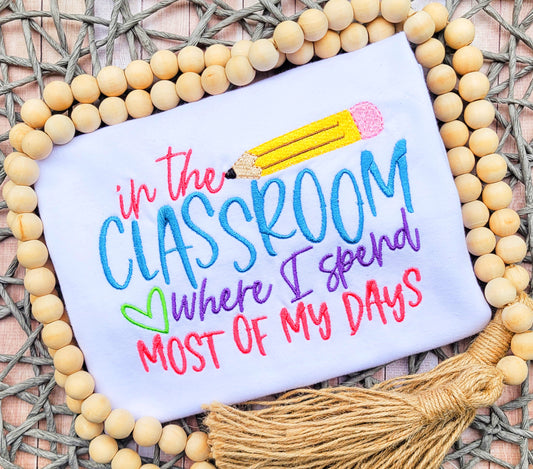 In the Classroom Embroidered SS Shirt